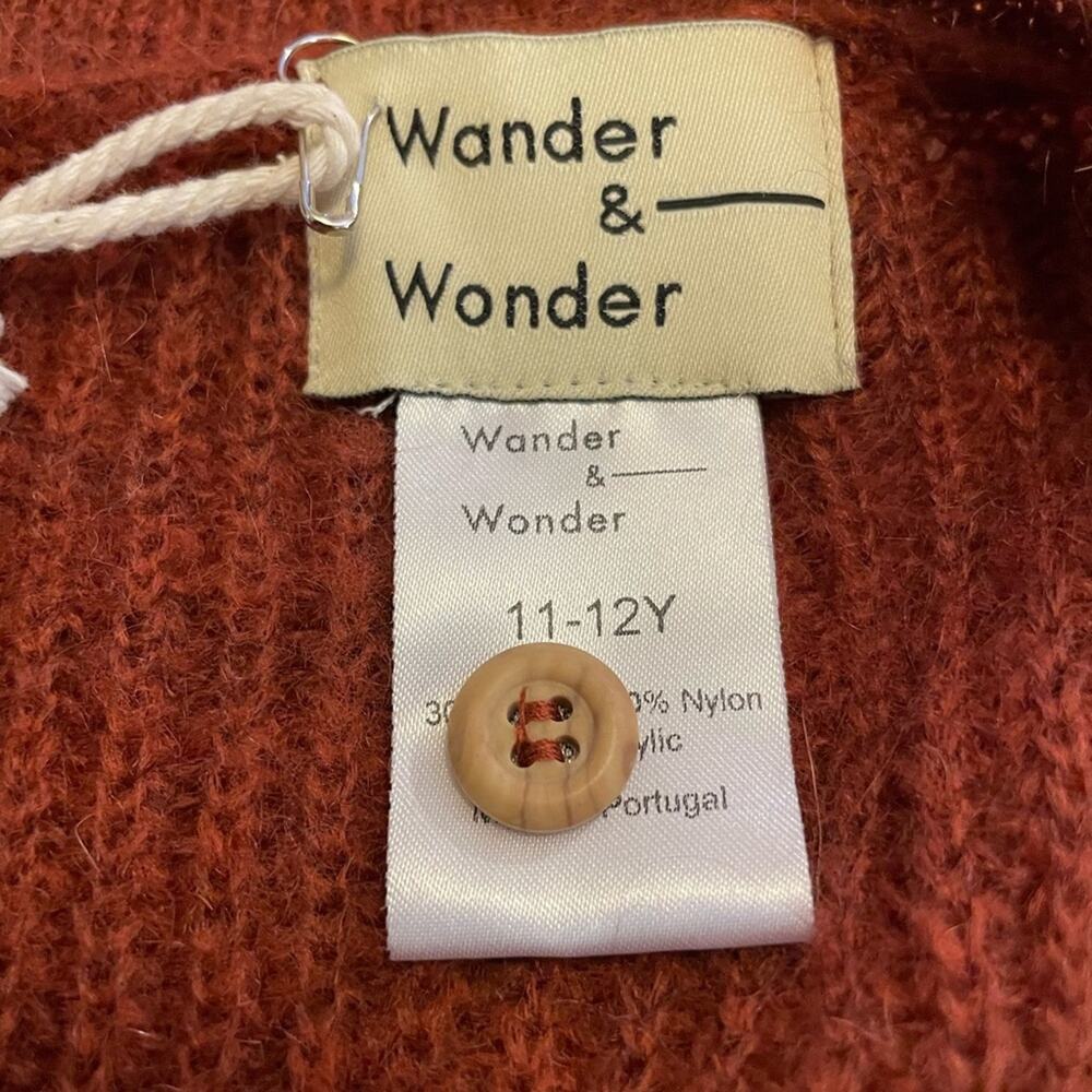 NWT Wander & Wonder Brown Mohair Fox Cardigan - Picture 4 of 6